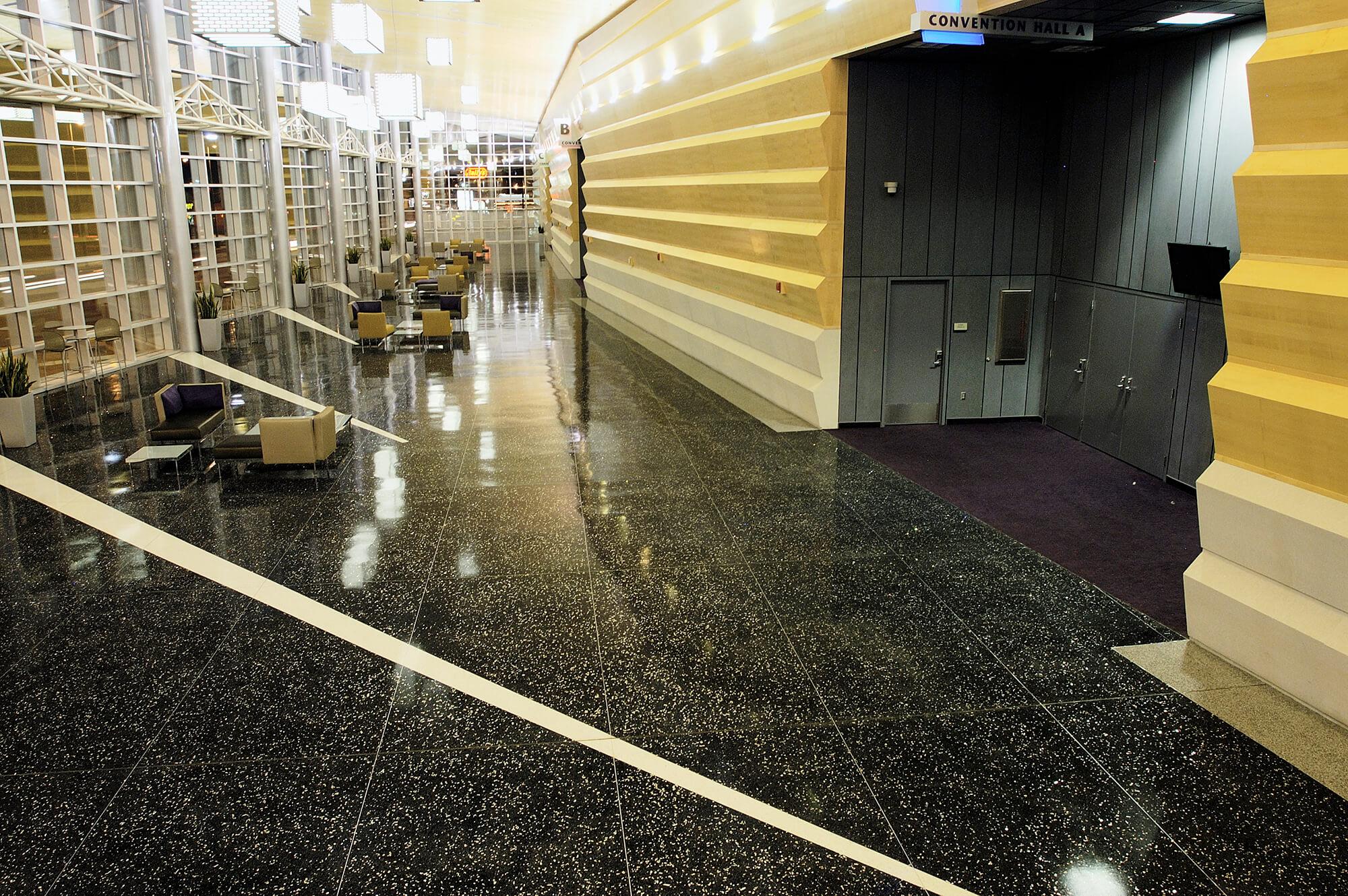 Commercial flooring in a healthcare facility